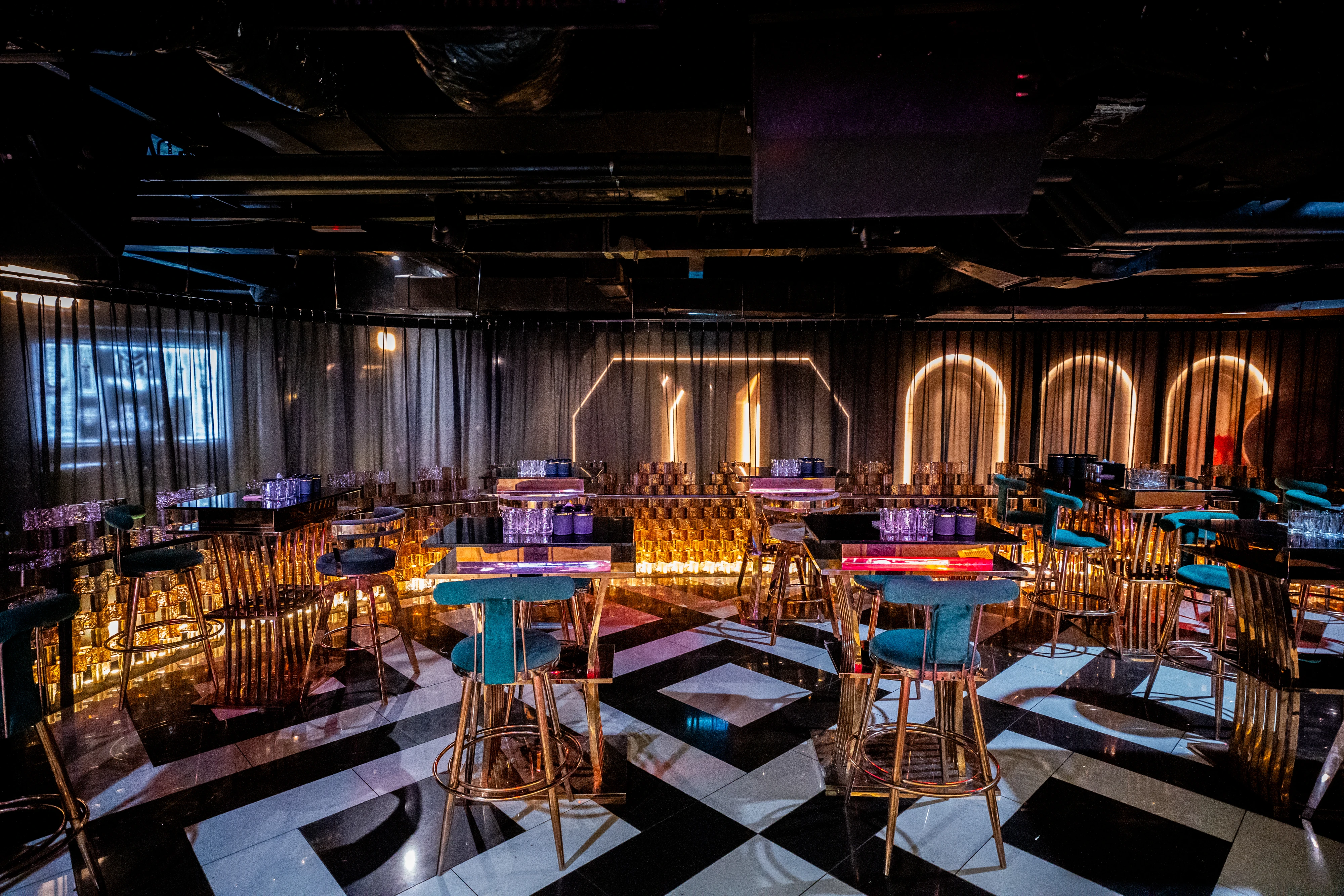 Millennium seating areas and illuminated arches